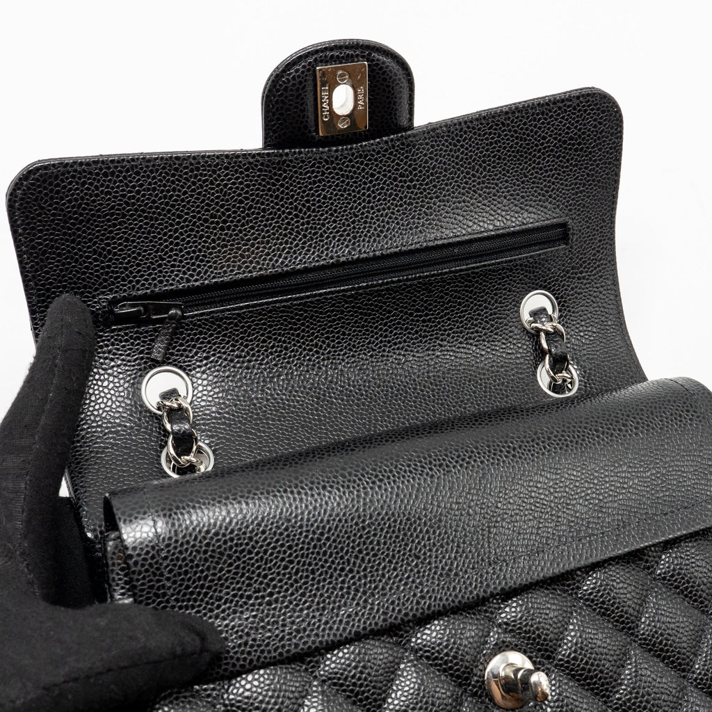 chanel-small-classic-double-flap-bag-caviar-black-shw-copy