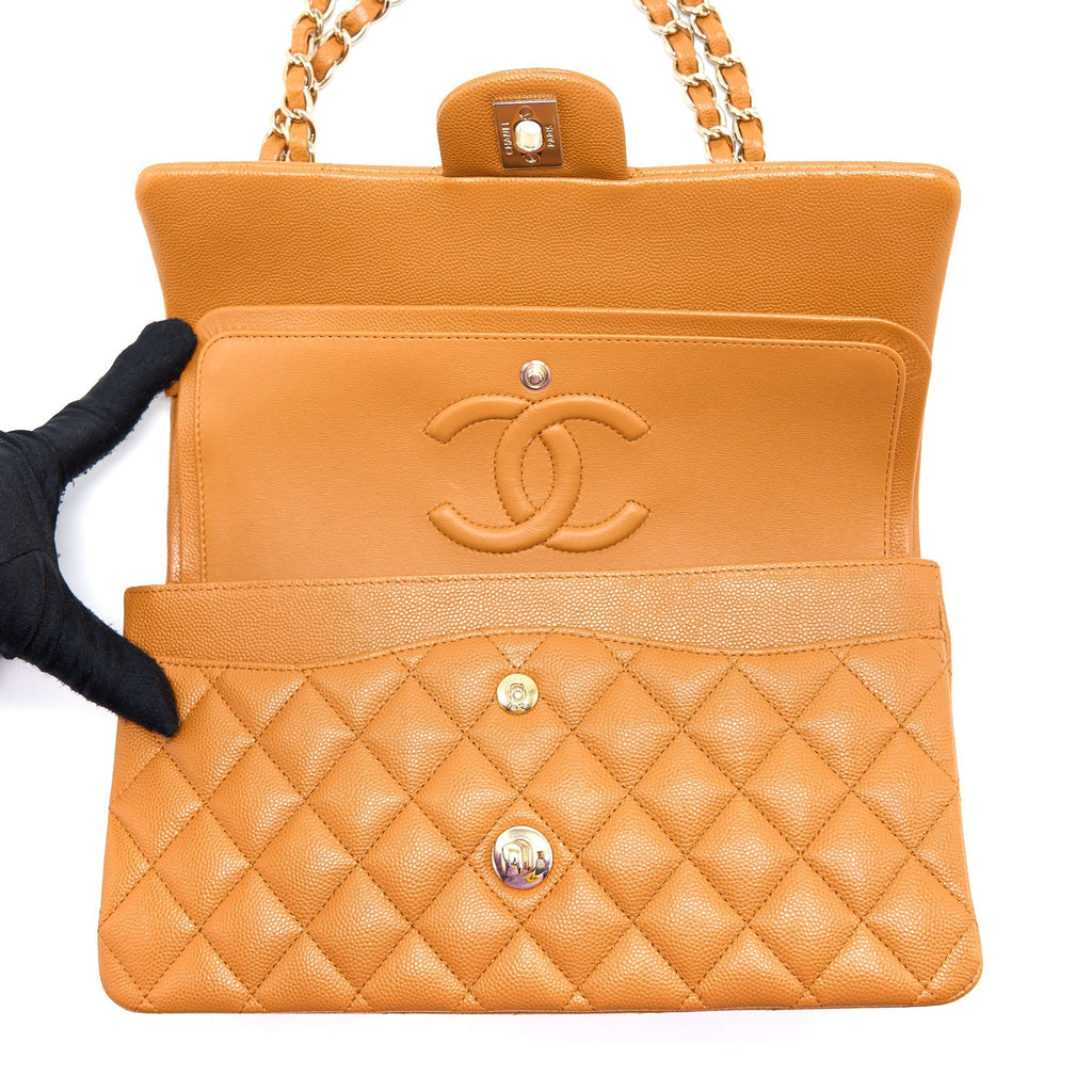 chanel-medium-classic-double-flap-bag-caviar-caramel-lghw-microchip