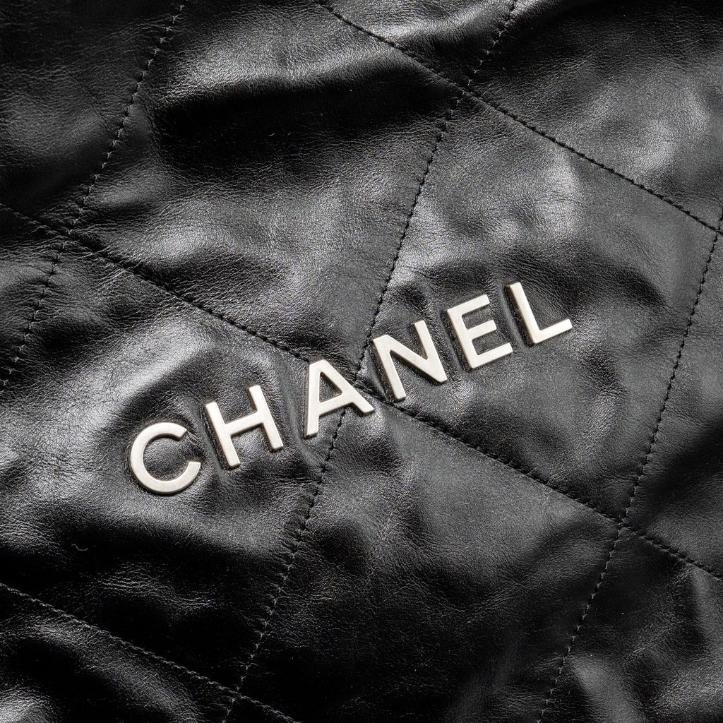 chanel-small-22-shiny-calfskin-black-shw-microchip