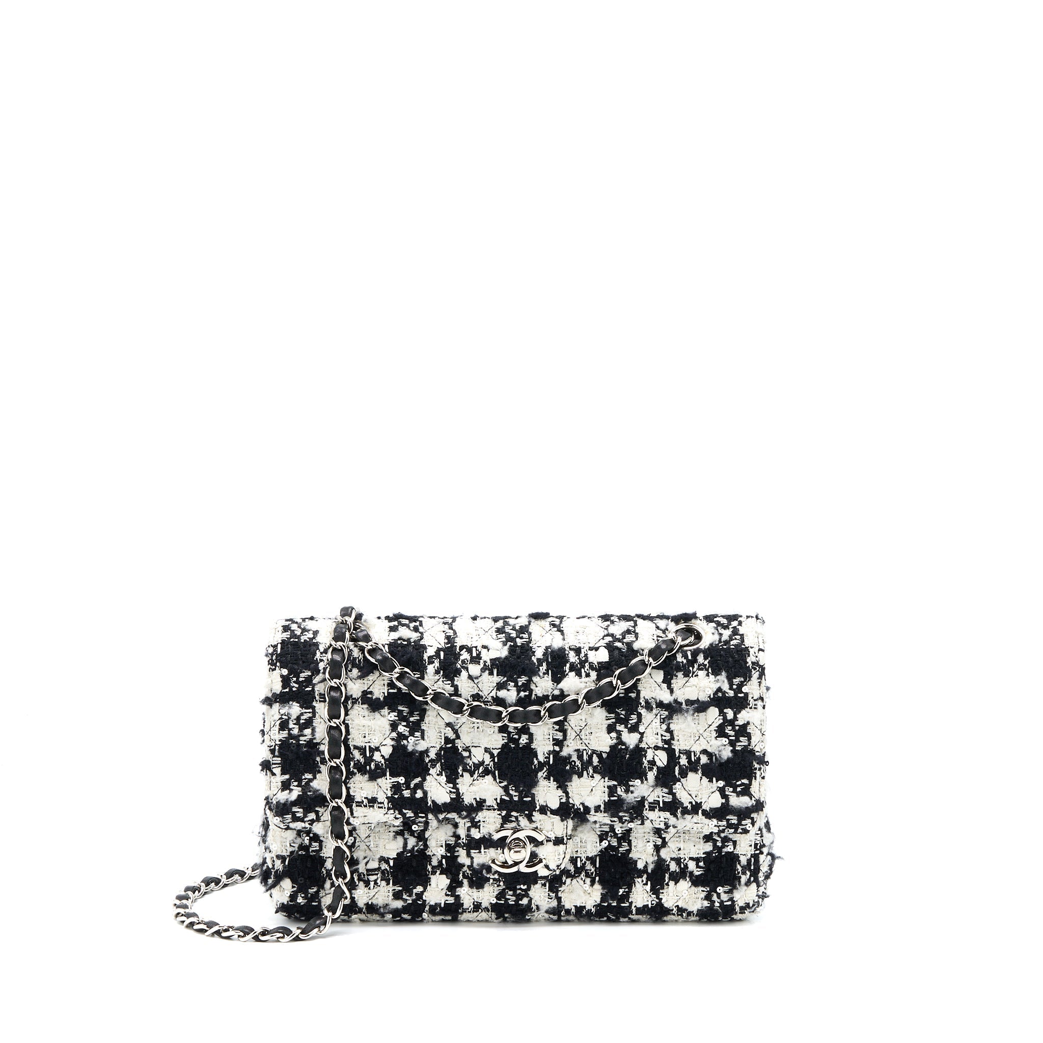 chanel-vintage-medium-classic-flap-bag-tweed-black-and-white-shw