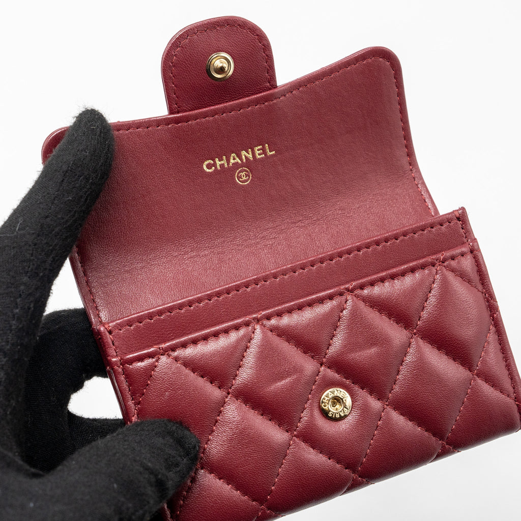chanel-classic-flap-card-holder-lambskin-burgundy-ghw-copy