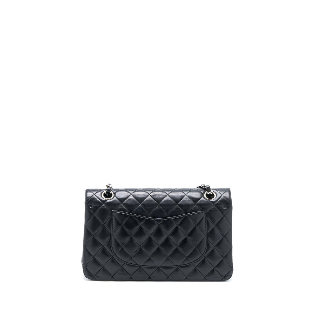 chanel-medium-classic-double-flap-bag-lambskin-black-shw