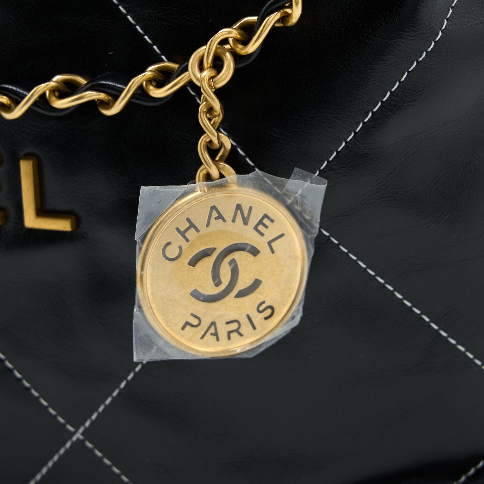 chanel-small-22-bag-gold-letter-shiny-calfskin-black-ghw-microchip