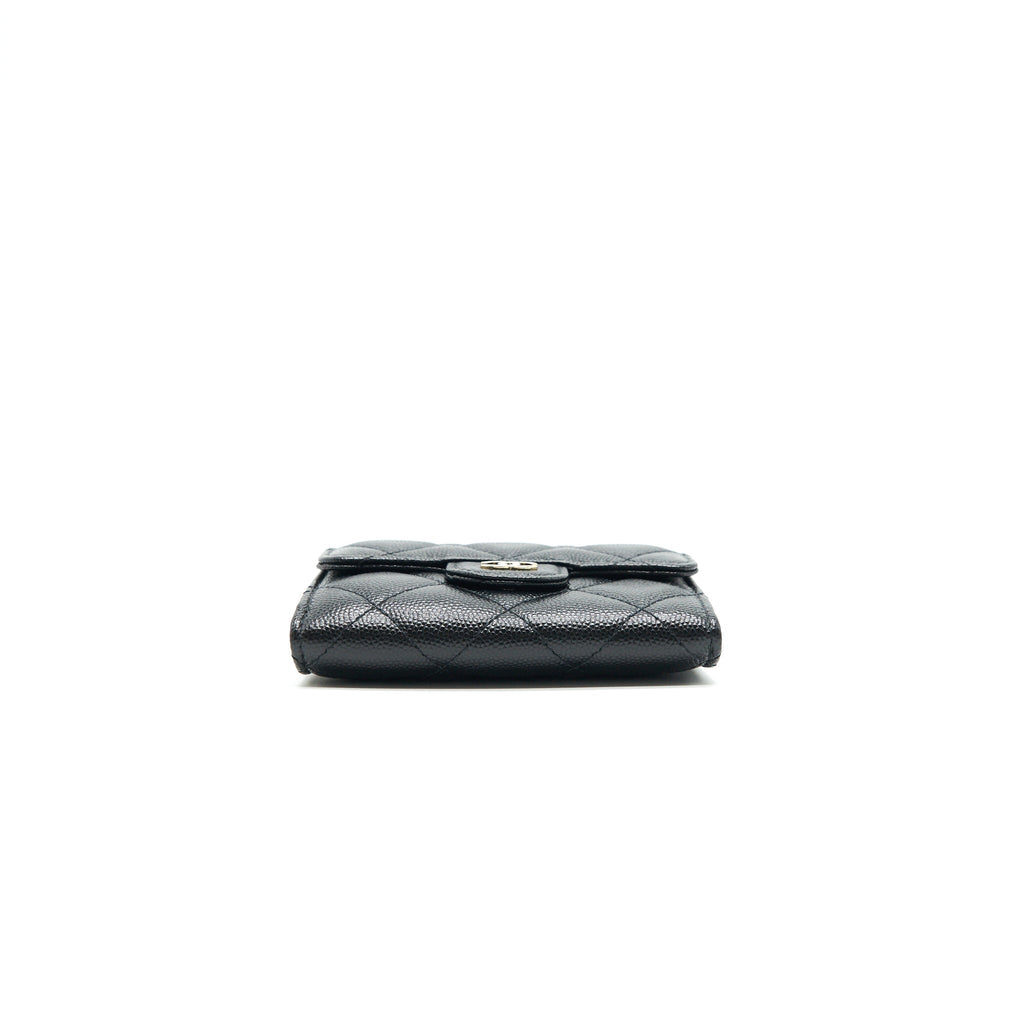 chanel-classic-card-holder-with-chain-black-lghw-serial-30