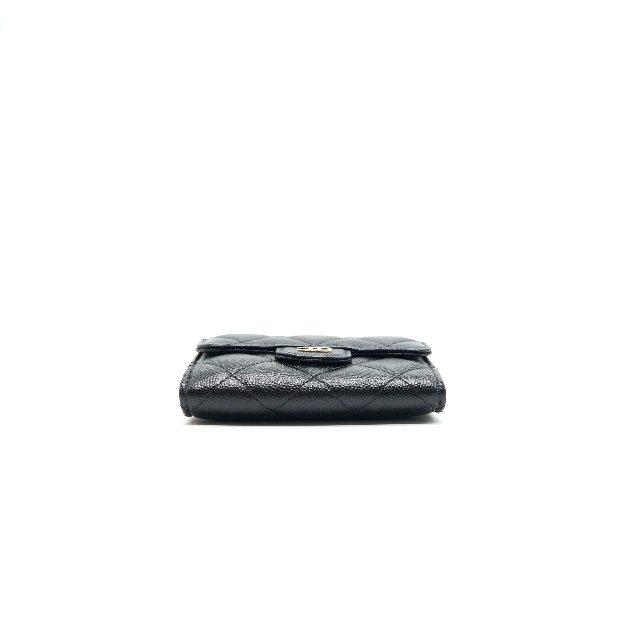 chanel-classic-card-holder-with-chain-black-lghw-serial-30