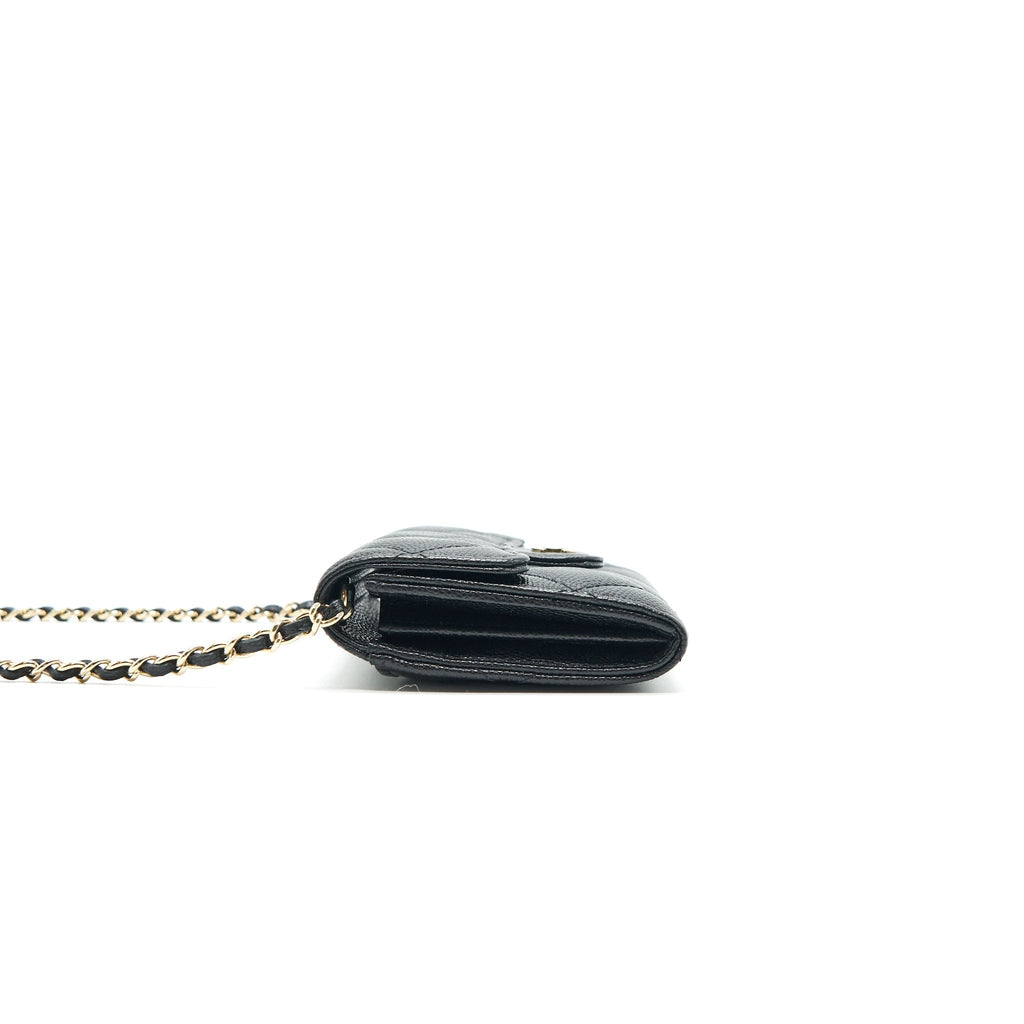 chanel-classic-card-holder-with-chain-black-lghw-serial-30
