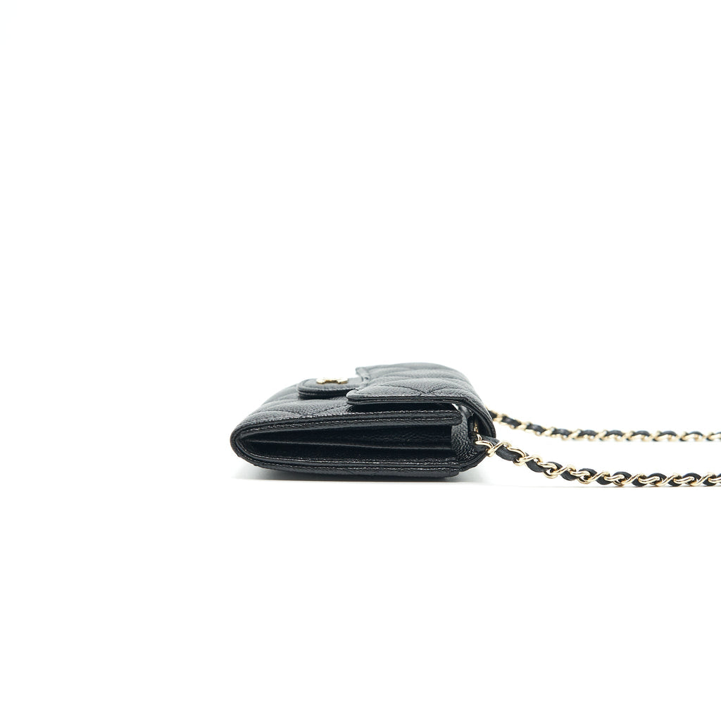 chanel-classic-card-holder-with-chain-black-lghw-serial-30
