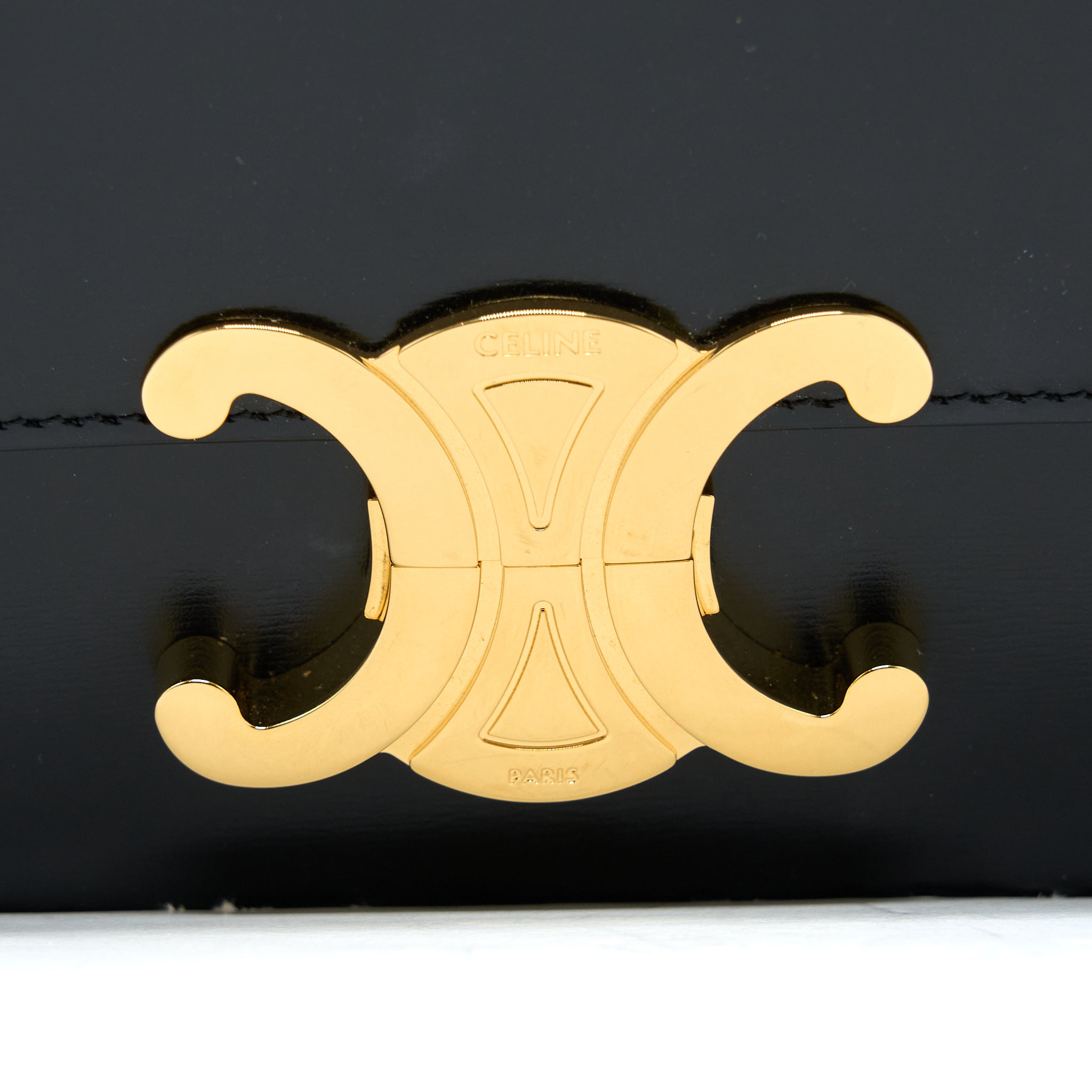 celine-triomphe-shoulder-bag-calfskin-black-ghw