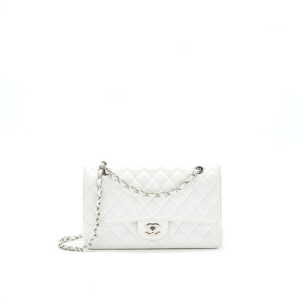 chanel-medium-classic-double-flap-bag-caviar-white-shw