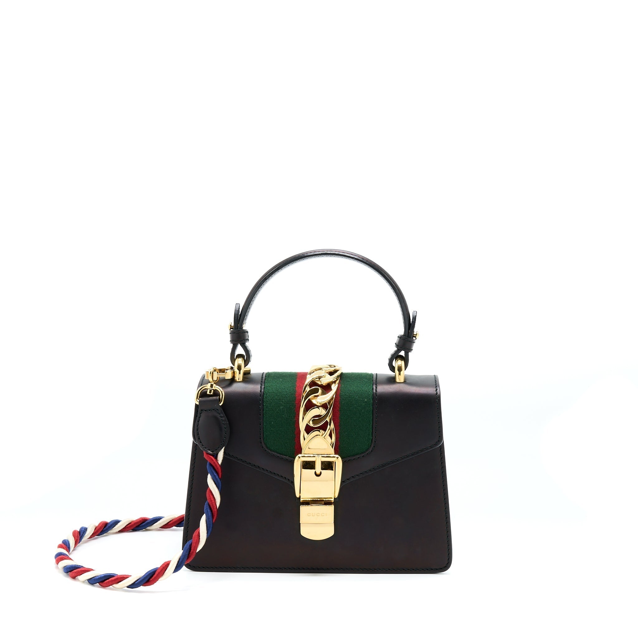 gucci-mini-top-handle-sylvie-bag-black-ghw