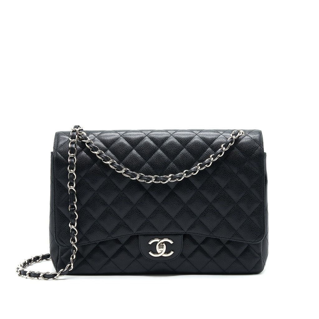 chanel-maxi-flap-bag-caviar-black-shw-1