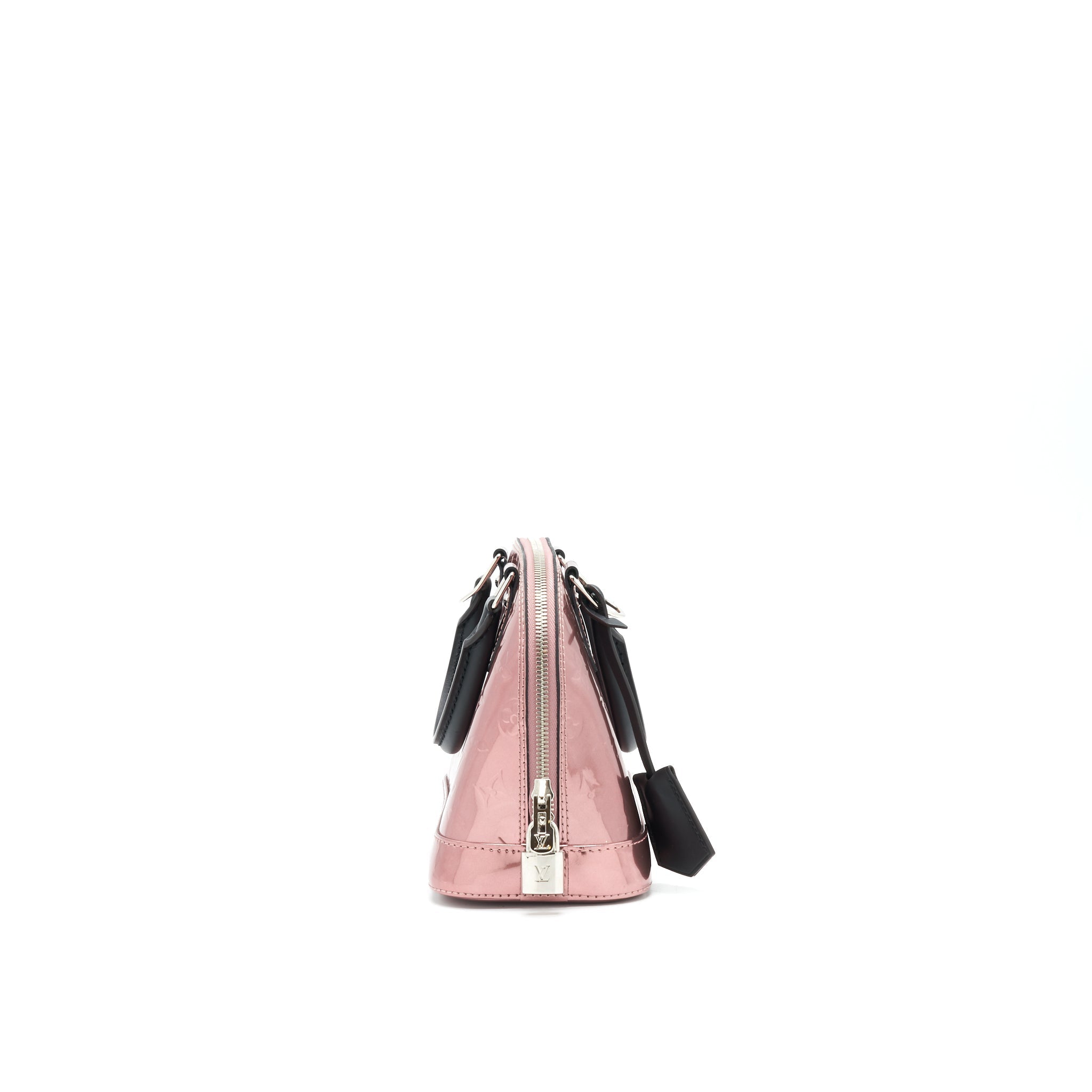 louis-vuitton-alma-bb-patent-leather-metallic-pink-with-black-handle-shw