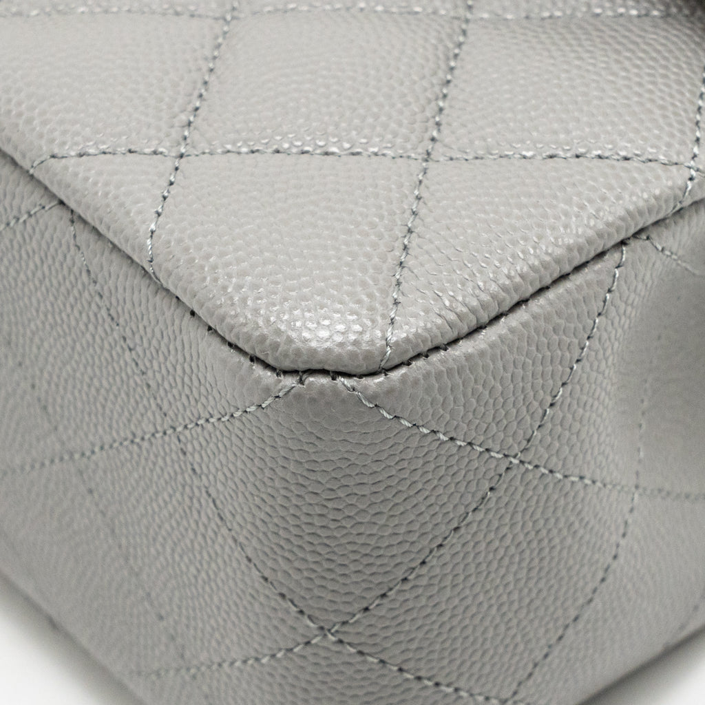 chanel-small-classic-double-flap-bag-caviar-dark-grey-lghw-microchip