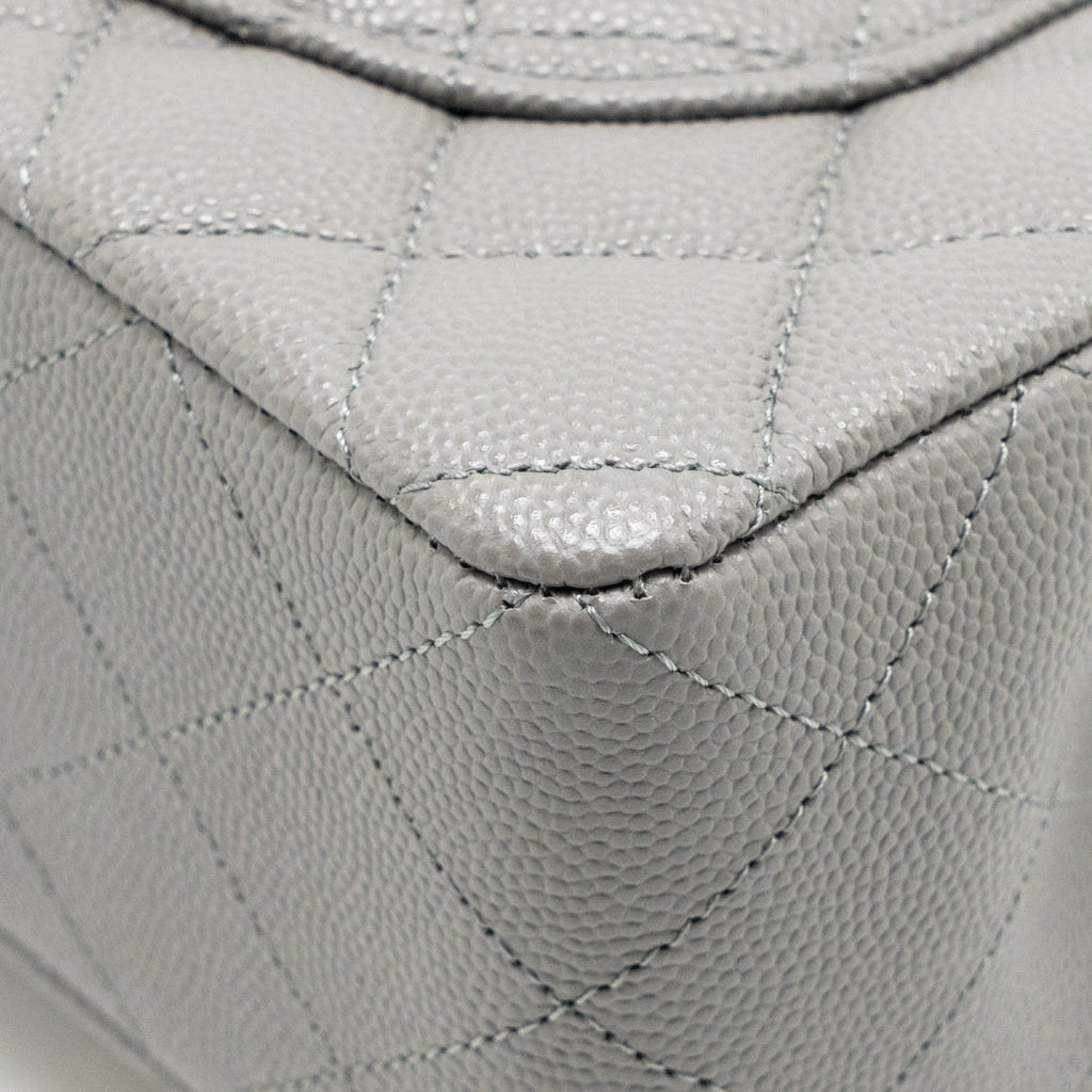 chanel-small-classic-double-flap-bag-caviar-dark-grey-lghw-microchip