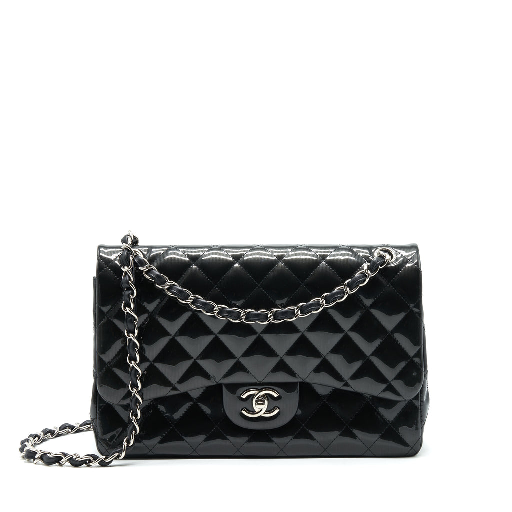 chanel-classic-flap-bag-jumbo-patent-black-shw