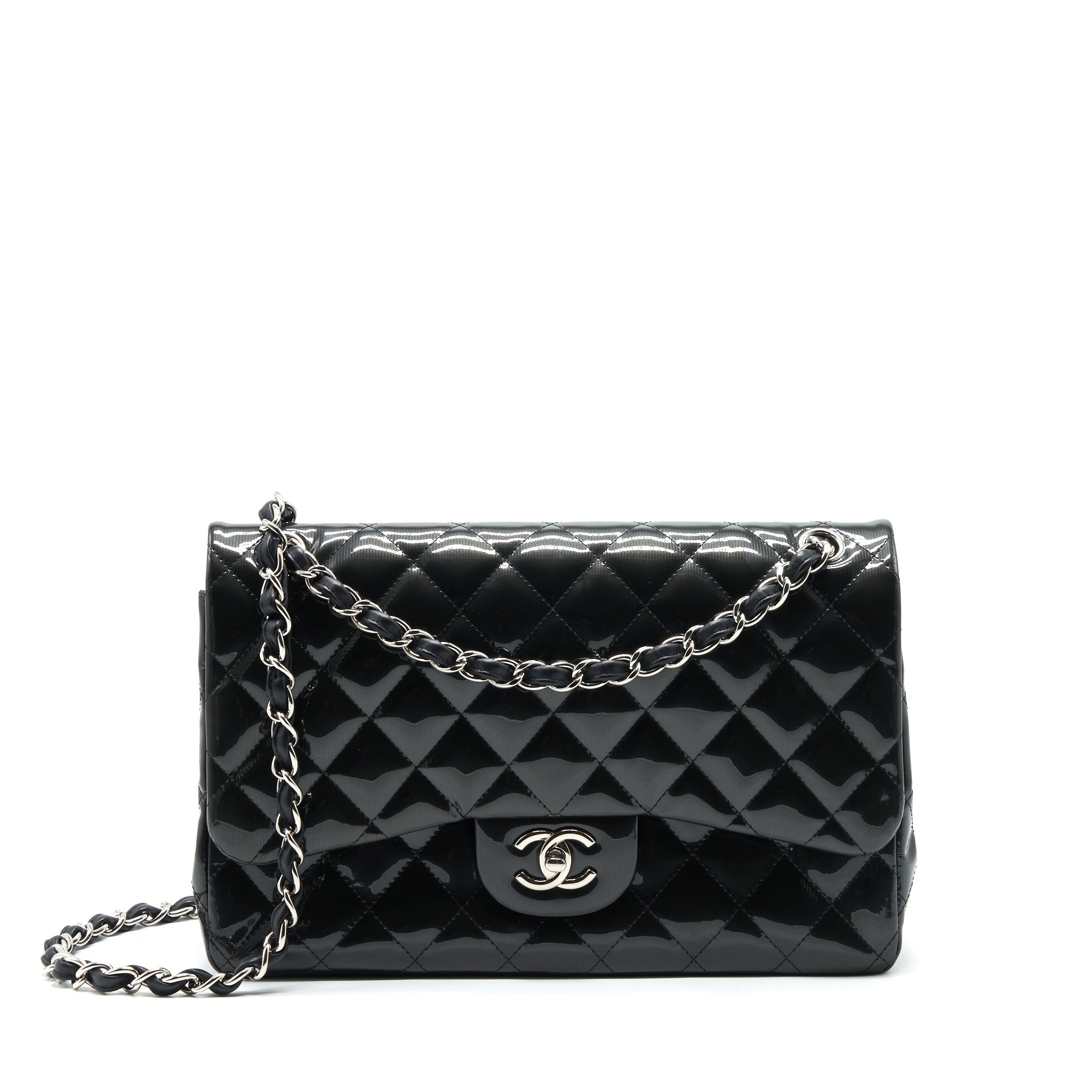chanel-classic-flap-bag-jumbo-patent-black-shw