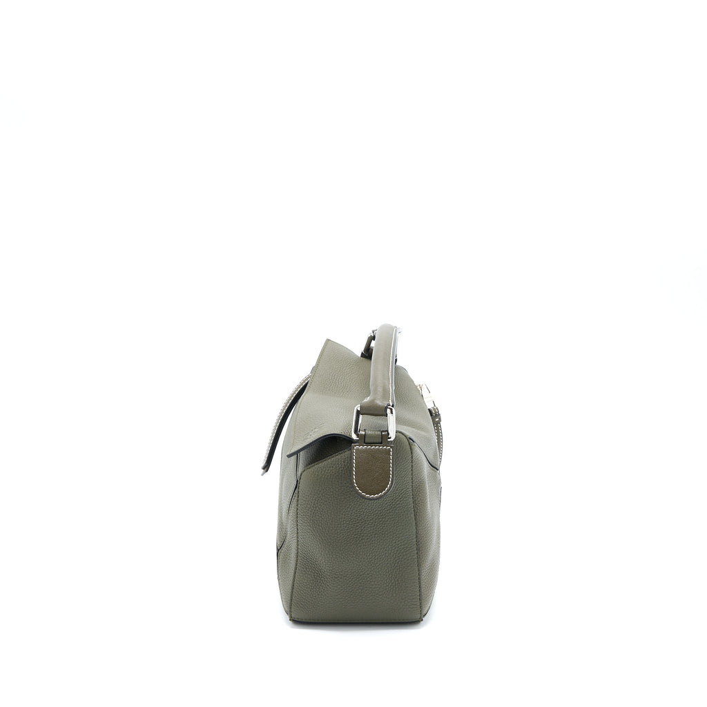 loewe-small-puzzle-bag-grained-calfskin-dark-khaki-green-shw