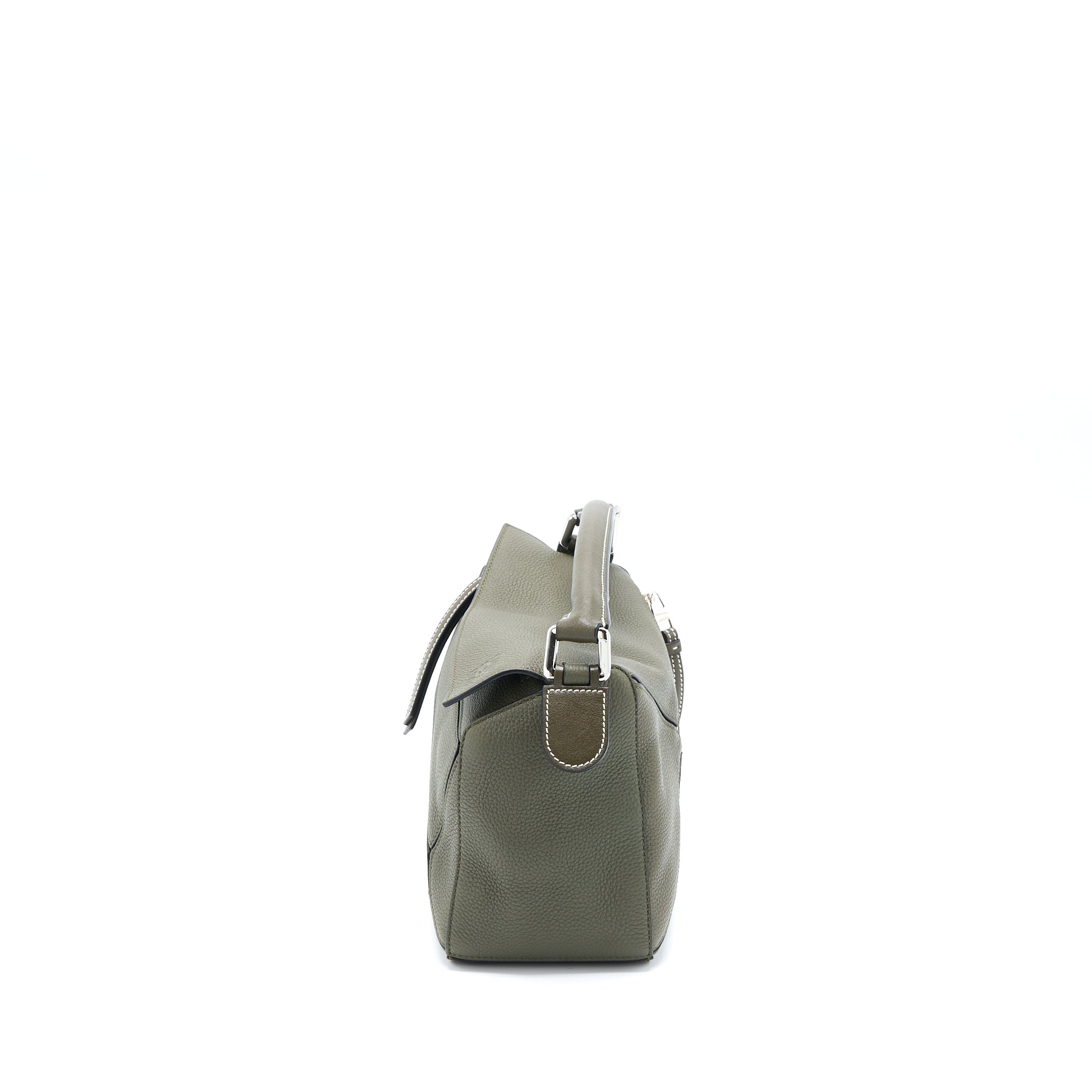loewe-small-puzzle-bag-grained-calfskin-dark-khaki-green-shw