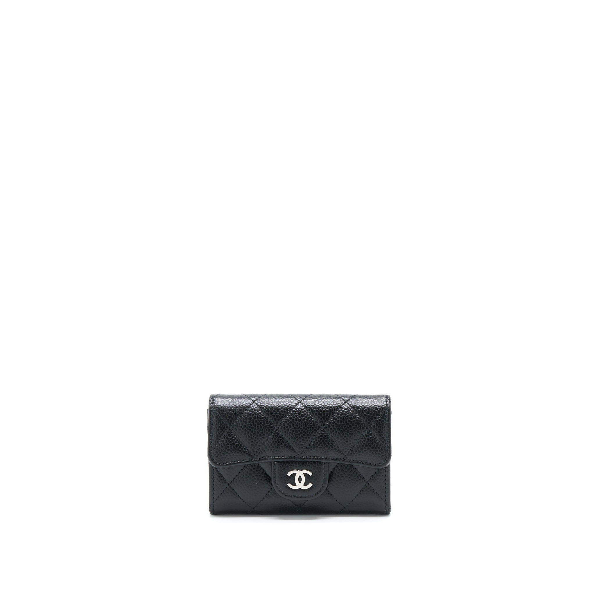 chanel-classic-flap-card-holder-caviar-black-shw-hologram