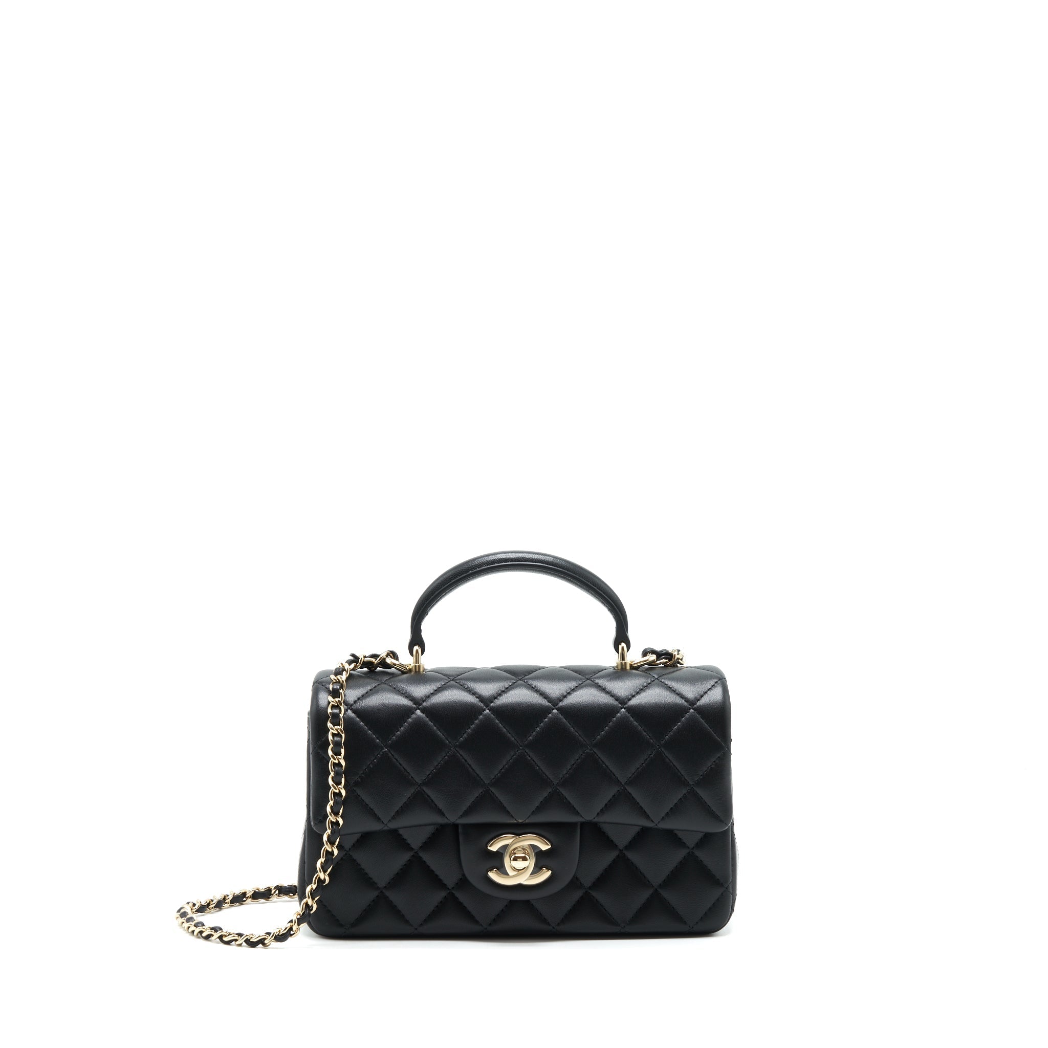 chanel-22p-top-handle-mini-rectangular-flap-bag-lambskin-black-lghw