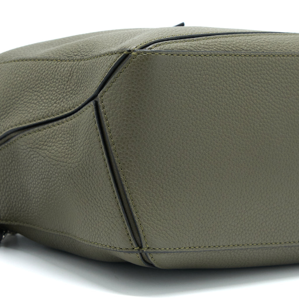 loewe-small-puzzle-bag-grained-calfskin-dark-khaki-green-shw