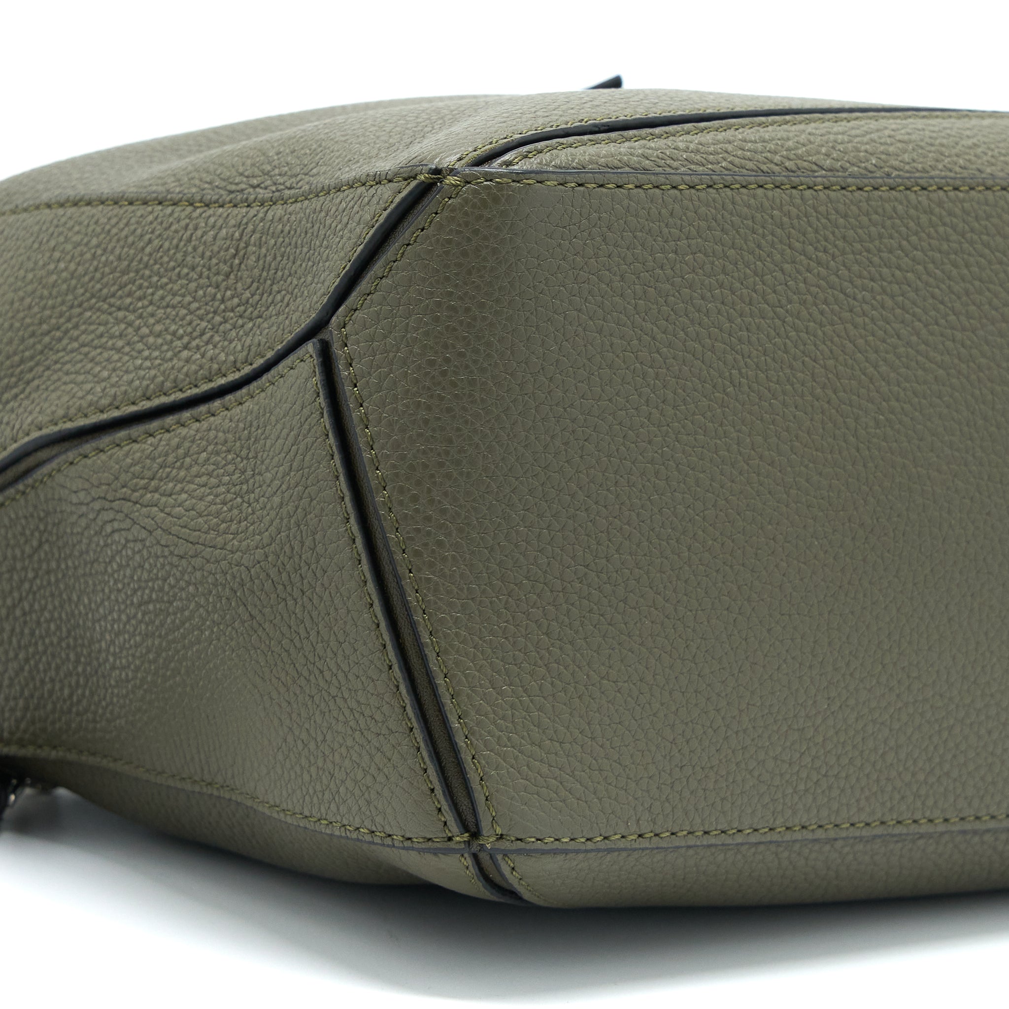 loewe-small-puzzle-bag-grained-calfskin-dark-khaki-green-shw