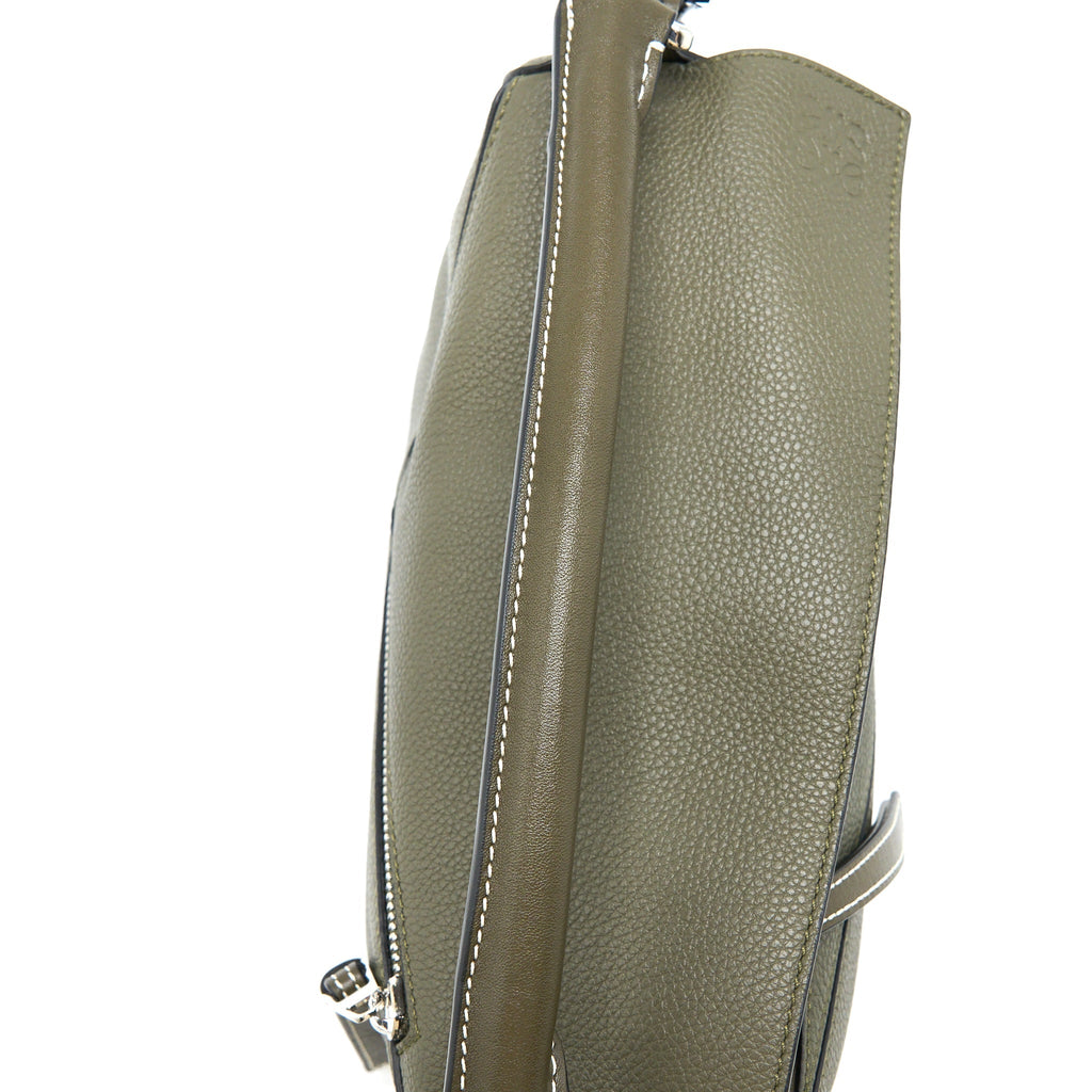 loewe-small-puzzle-bag-grained-calfskin-dark-khaki-green-shw