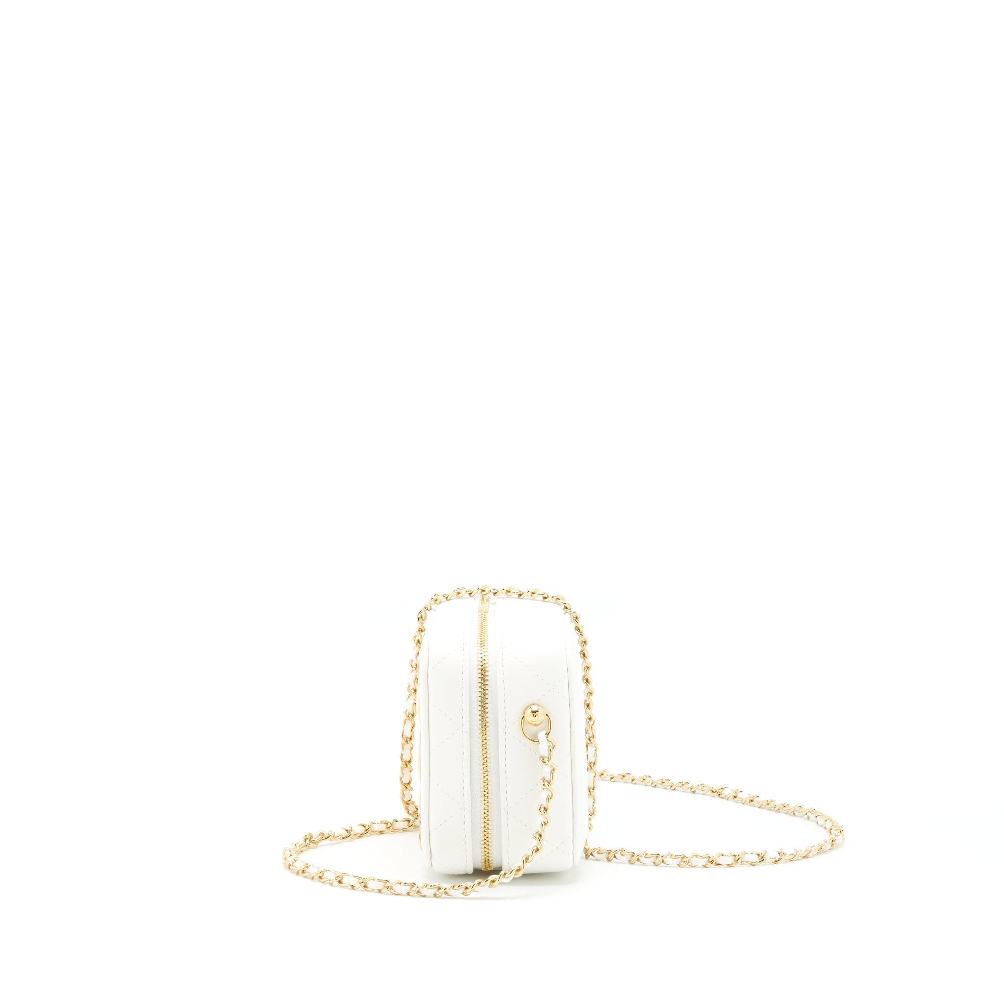 chanel-21k-small-metal-plate-vanity-with-chain-white-ghw