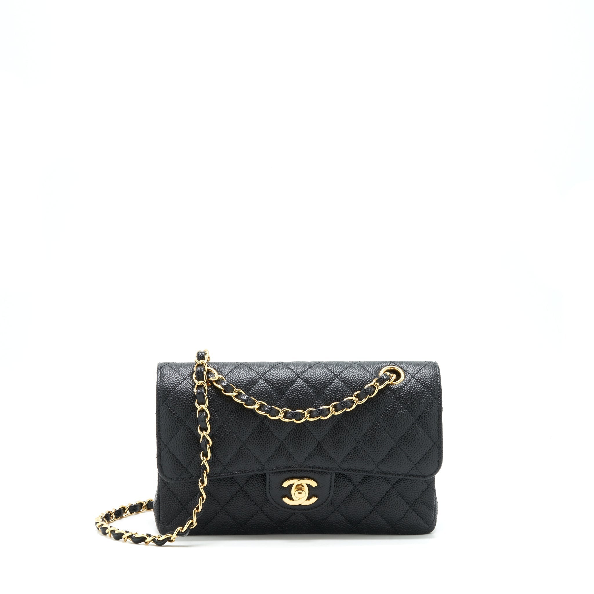 chanel-small-classic-double-flap-caviar-black-ghw