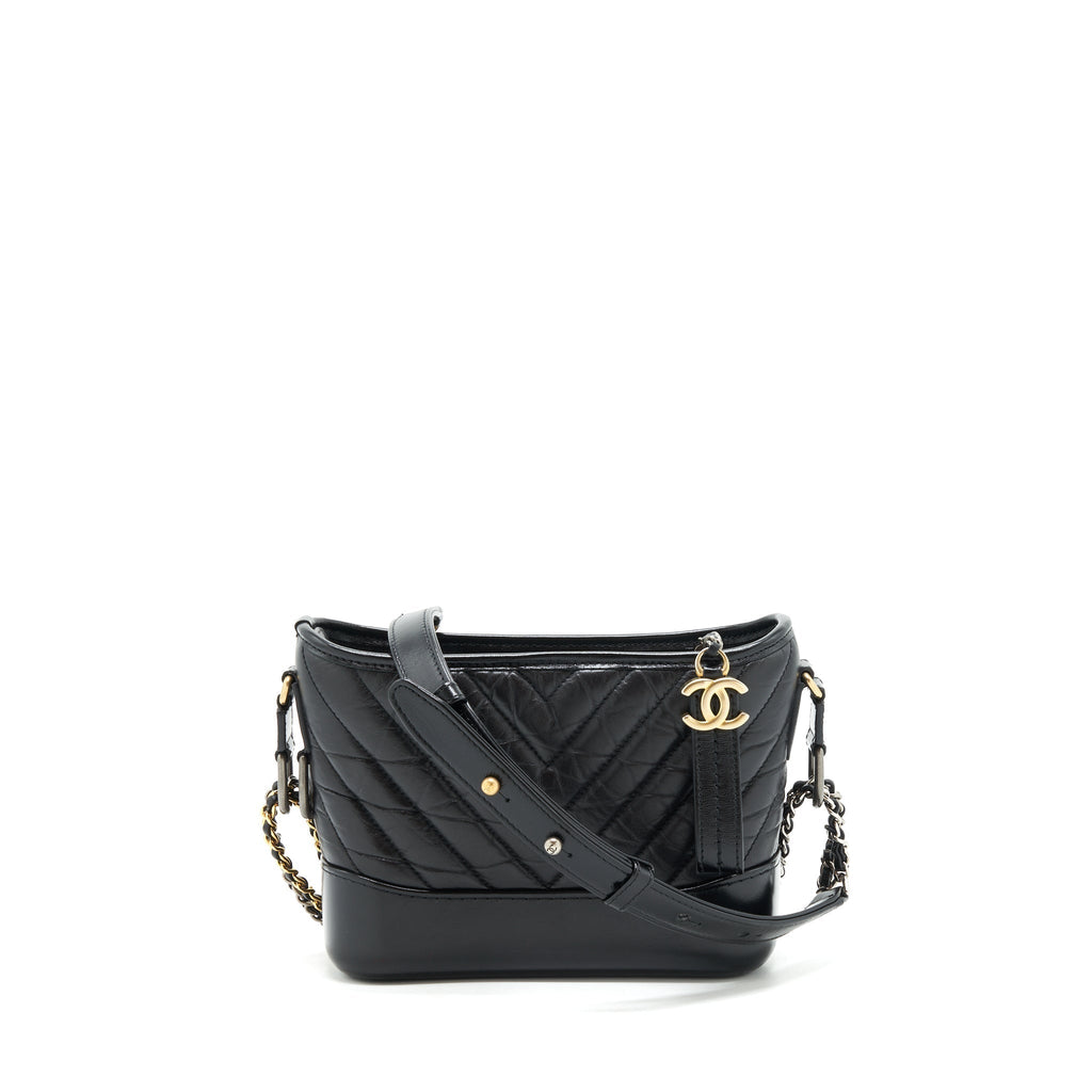 chanel-chevron-gabrielle-hobo-bag-black-with-gold-and-silver-hardware