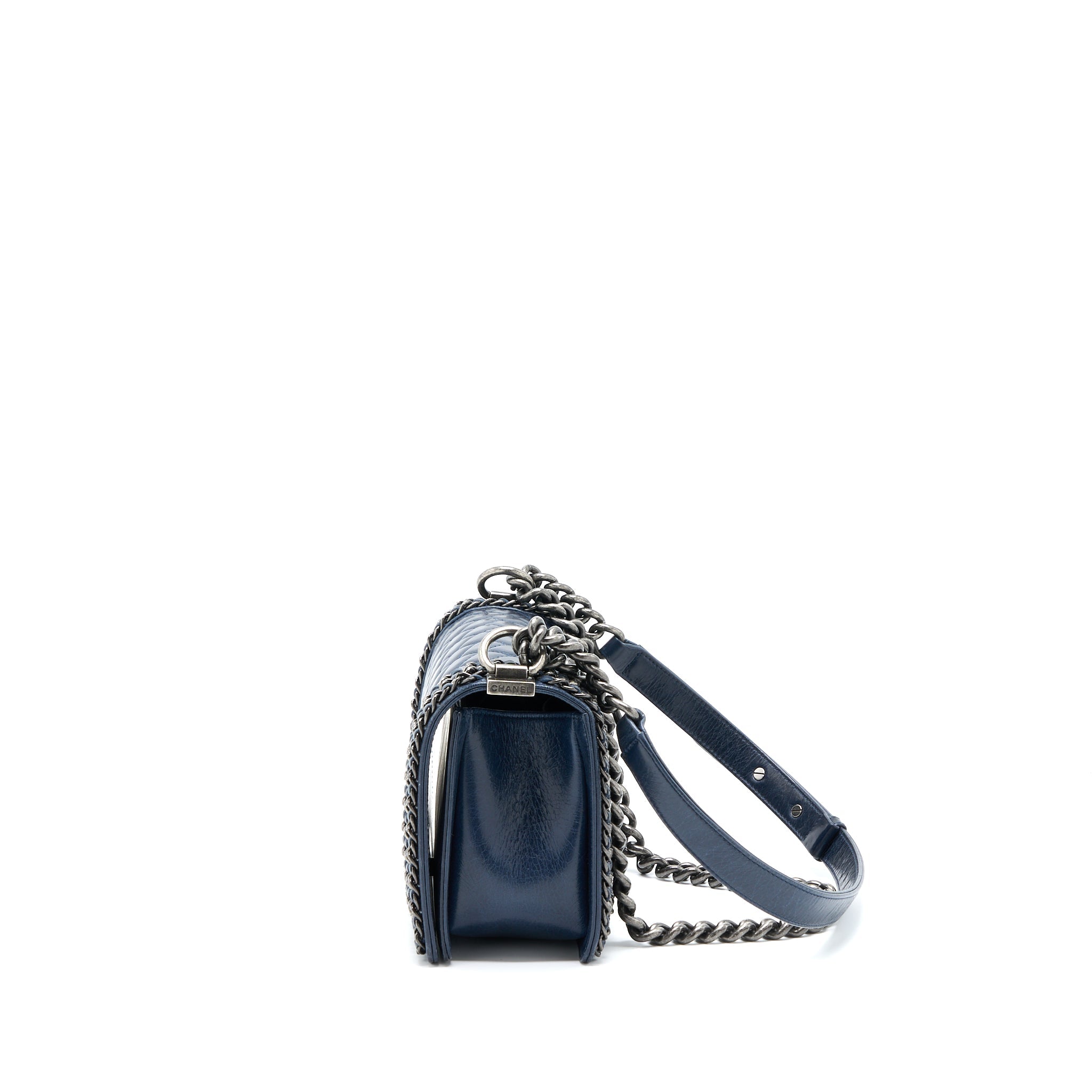 chanel-medium-boy-bag-limited-edition-with-chain-edge-aged-calfskin-navy-ruthenium-hardware