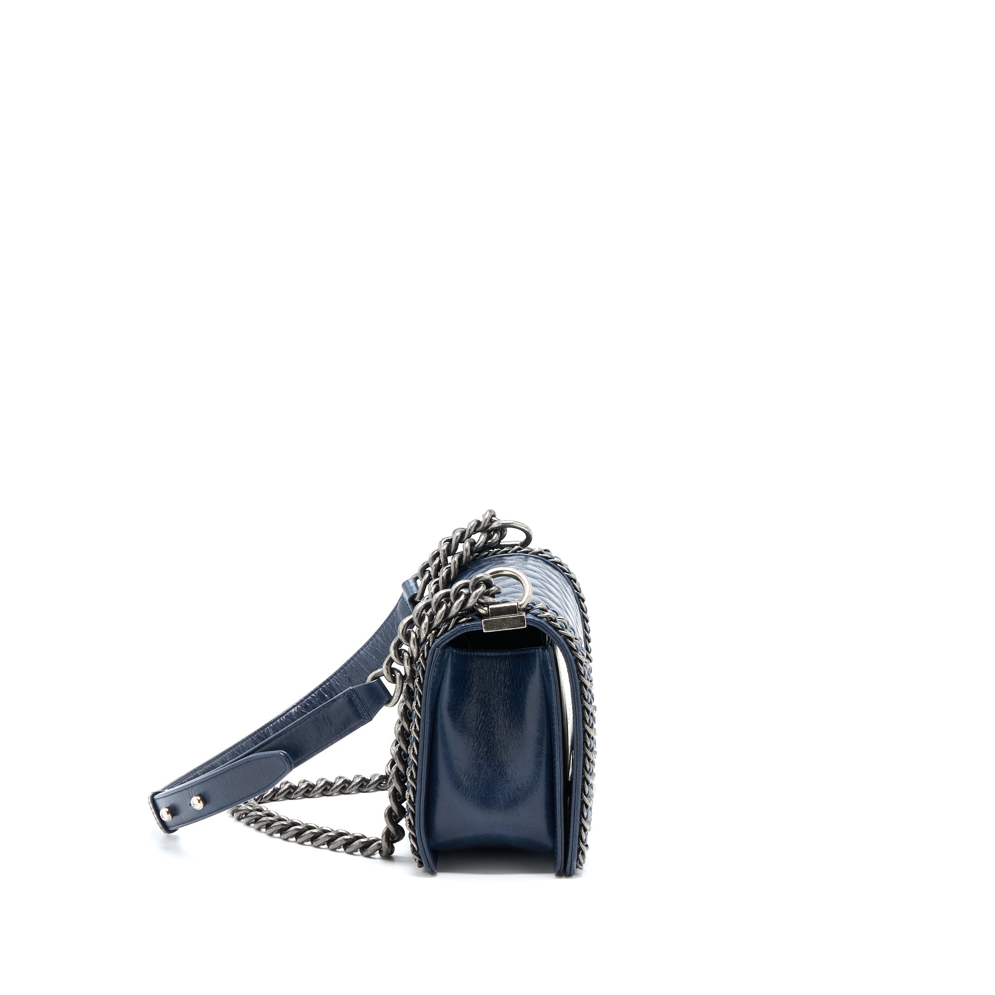 chanel-medium-boy-bag-limited-edition-with-chain-edge-aged-calfskin-navy-ruthenium-hardware