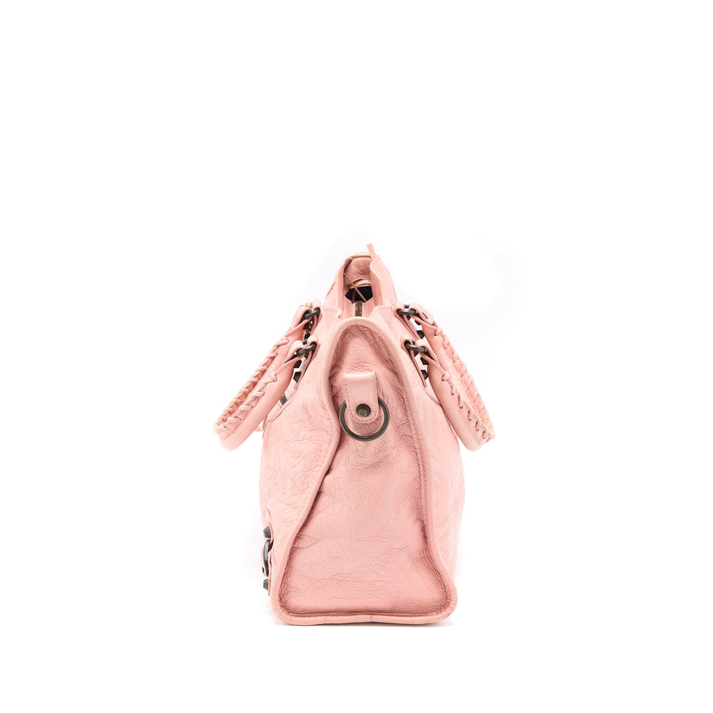 balenciaga-classic-city-bag-leather-pink-black-hardware