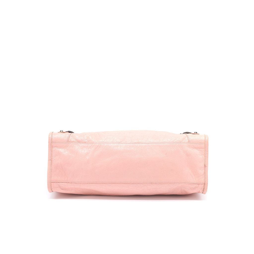 balenciaga-classic-city-bag-leather-pink-black-hardware