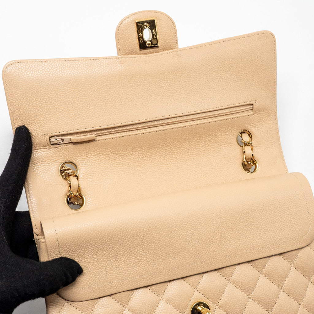 chanel-medium-classic-double-flap-bag-caviar-beige-ghw-4