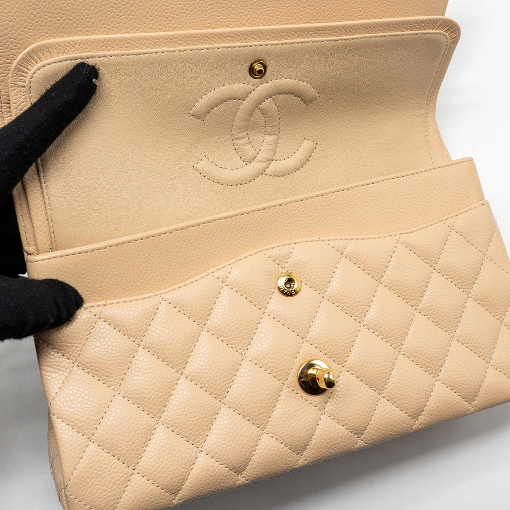 chanel-medium-classic-double-flap-bag-caviar-beige-ghw-4