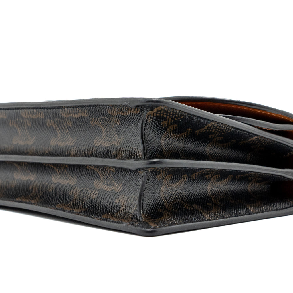 celine-wallet-on-strap-triomphe-canvas-leather-tan-ghw
