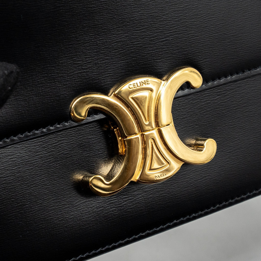 celine-teen-triomphe-bag-shiny-calfskin-black-ghw