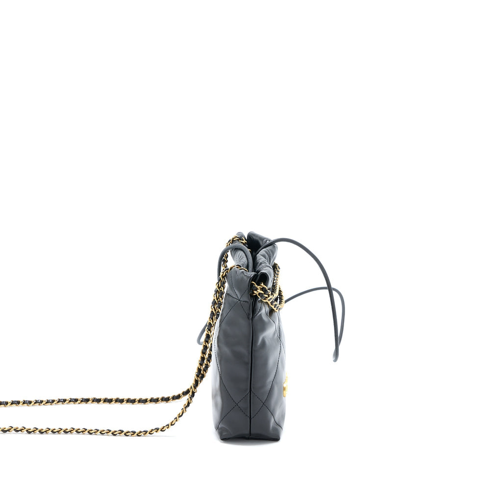 copy-of-chanel-mini-22-bag-shiny-calfskin-black-brushed-ghw-microchip