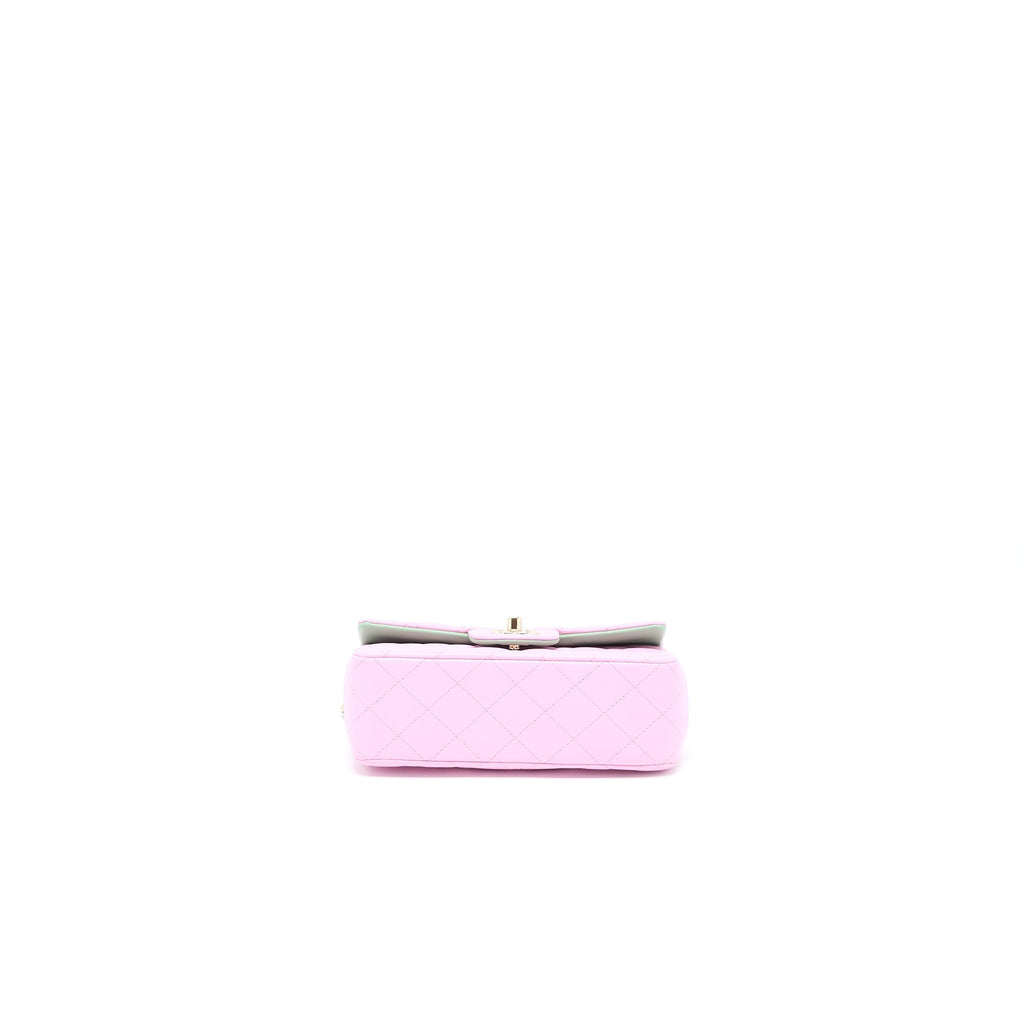 copy-of-chanel-top-handle-mini-rectangular-lambskin-pink-light-green-lghw-microchip