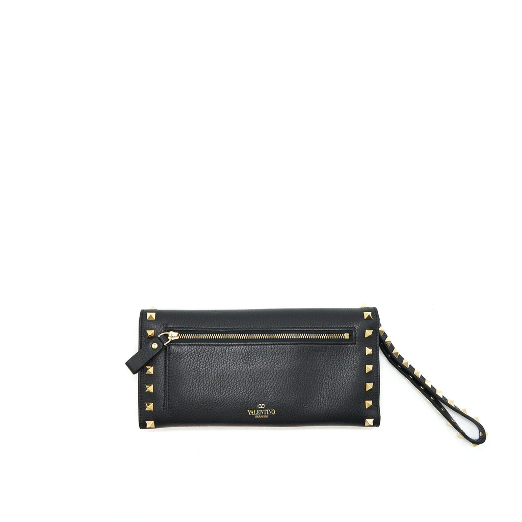 valentino-rockstud-long-wallet-black