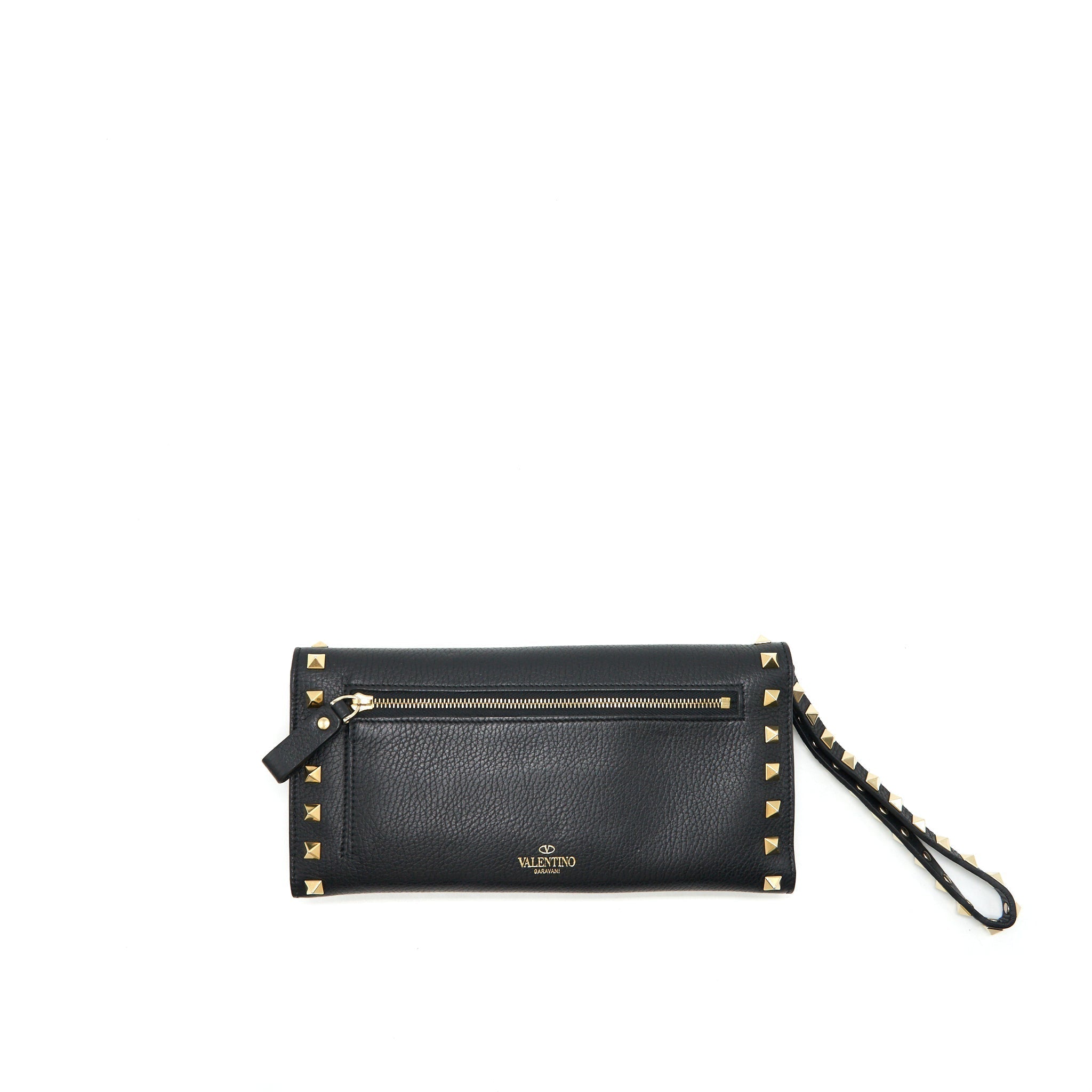 valentino-rockstud-long-wallet-black