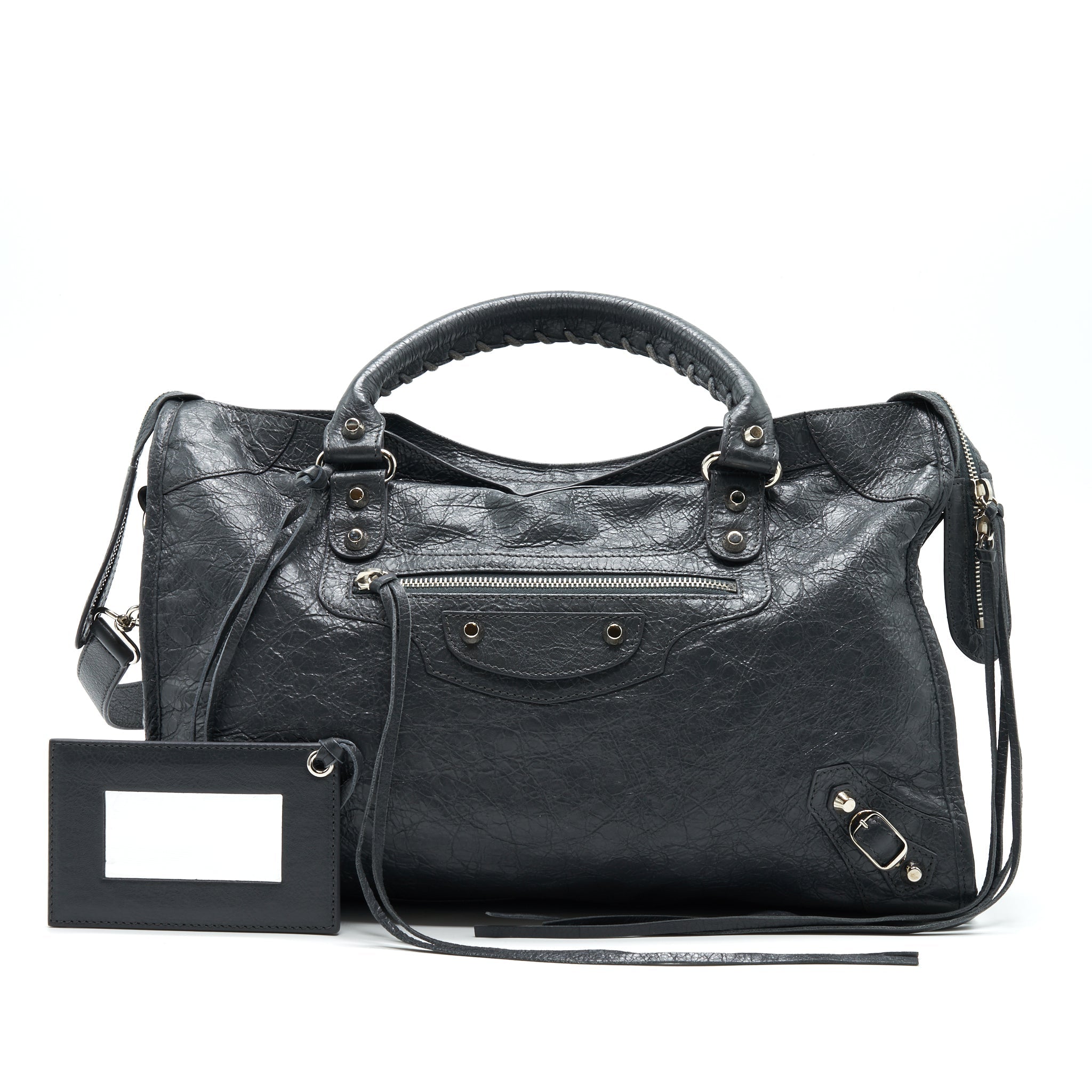 balenciaga-medium-giant-city-bag-grey-with-shw