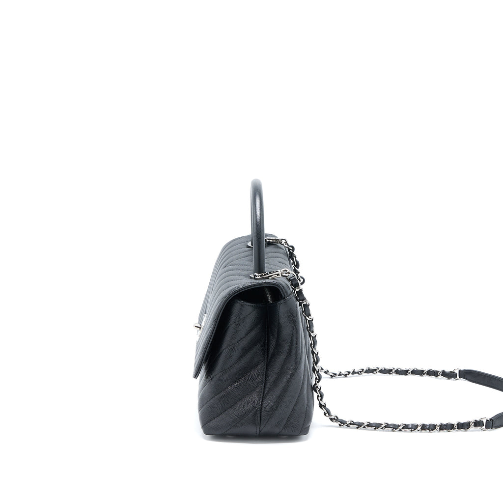 copy-of-chanel-medium-coco-handle-chevron-caviar-black-shw