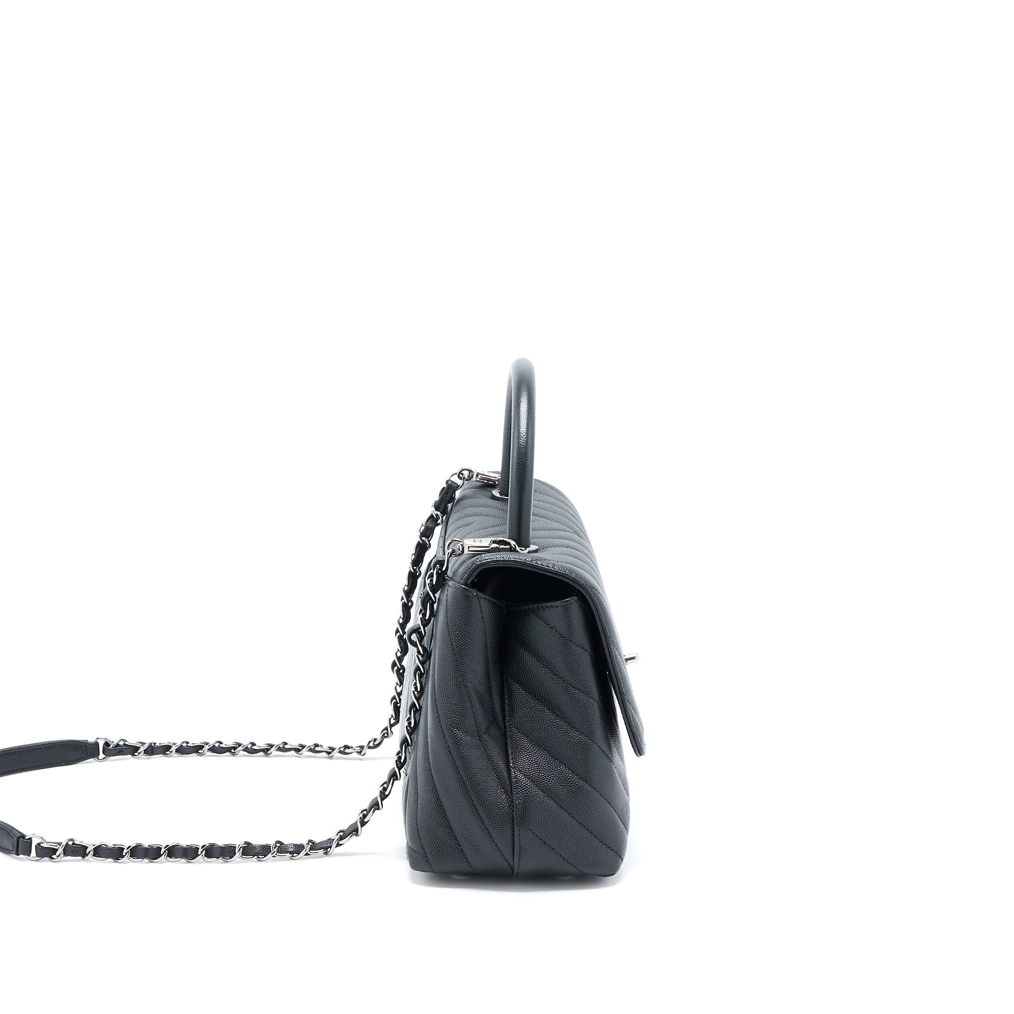copy-of-chanel-medium-coco-handle-chevron-caviar-black-shw