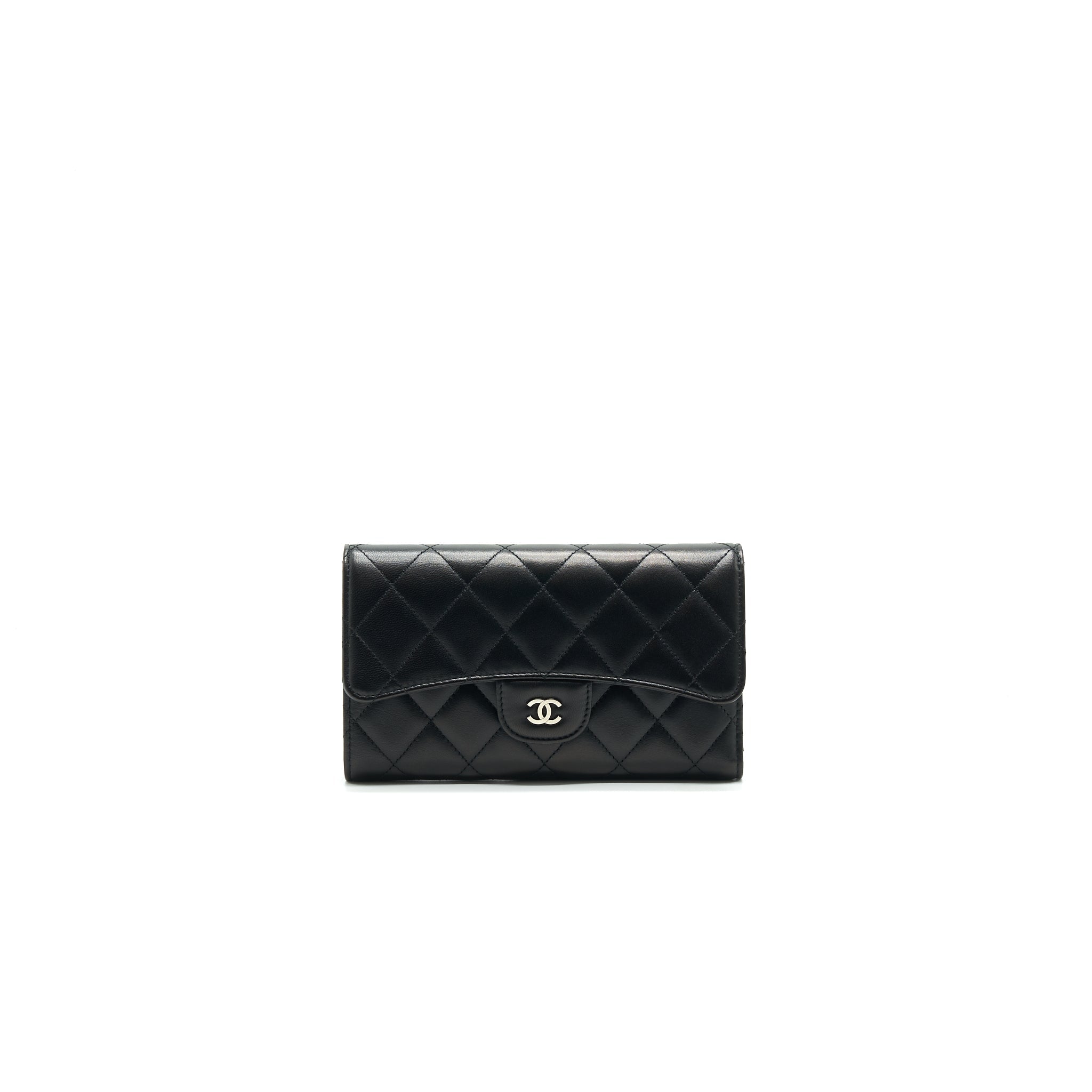 chanel-classic-flap-wallet-lambskin-black-shw