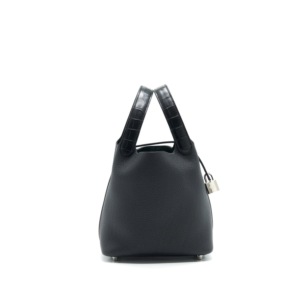 hermes-picotin-lock-18-touch-bag-clemence-with-alligator-handle-black-shw