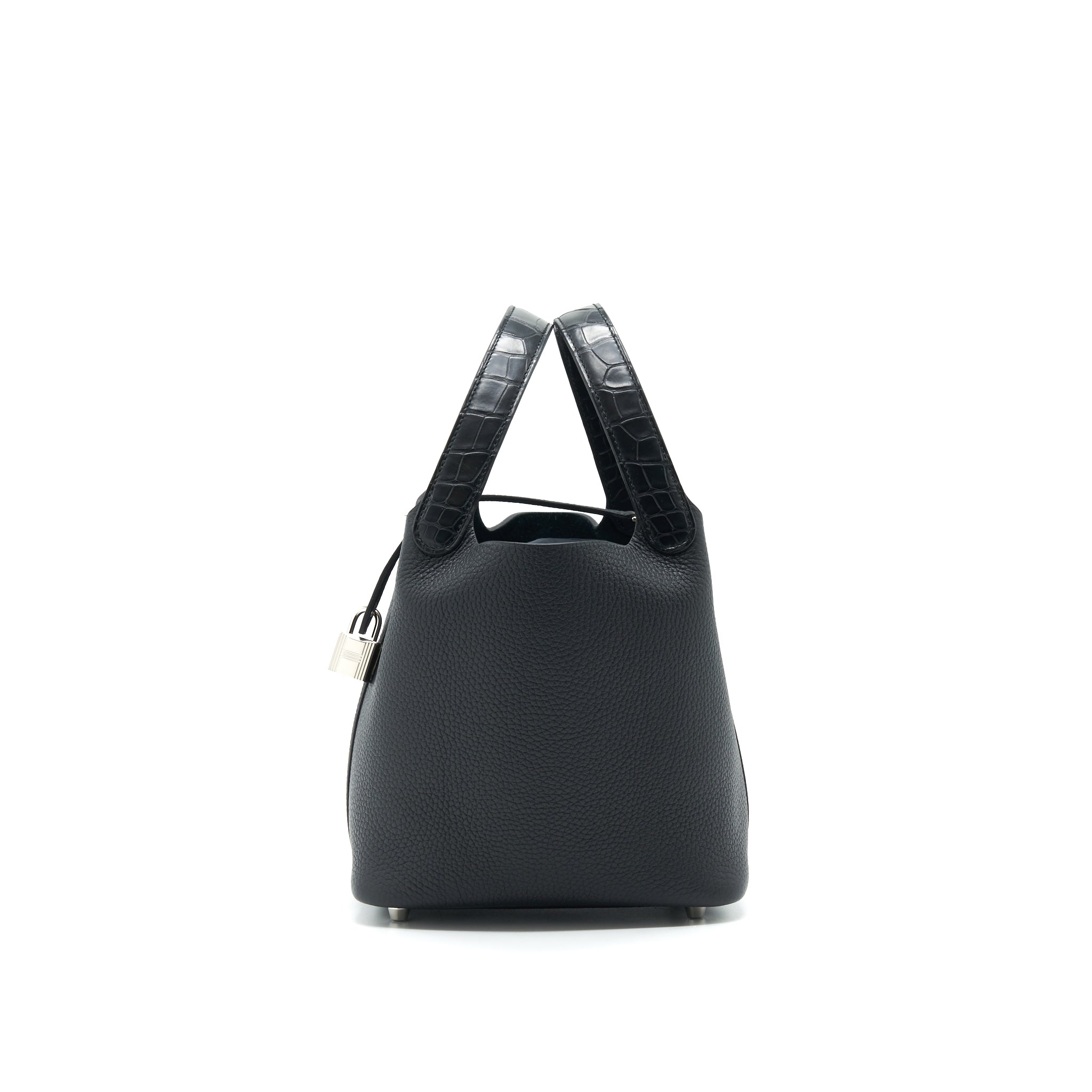 hermes-picotin-lock-18-touch-bag-clemence-with-alligator-handle-black-shw