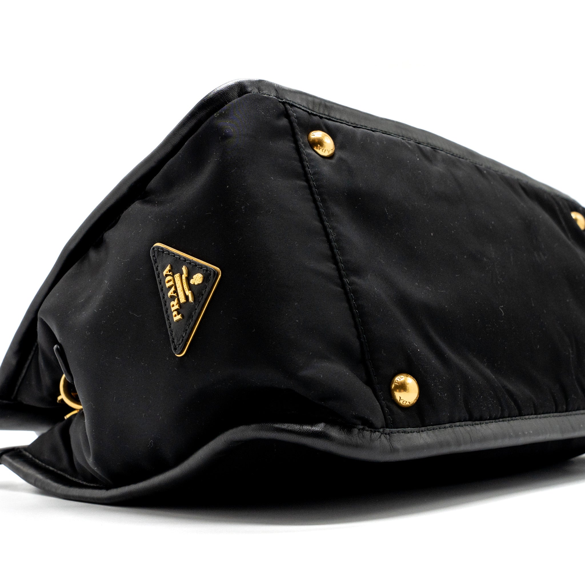 prada-tote-bag-nylon-leather-black-ghw