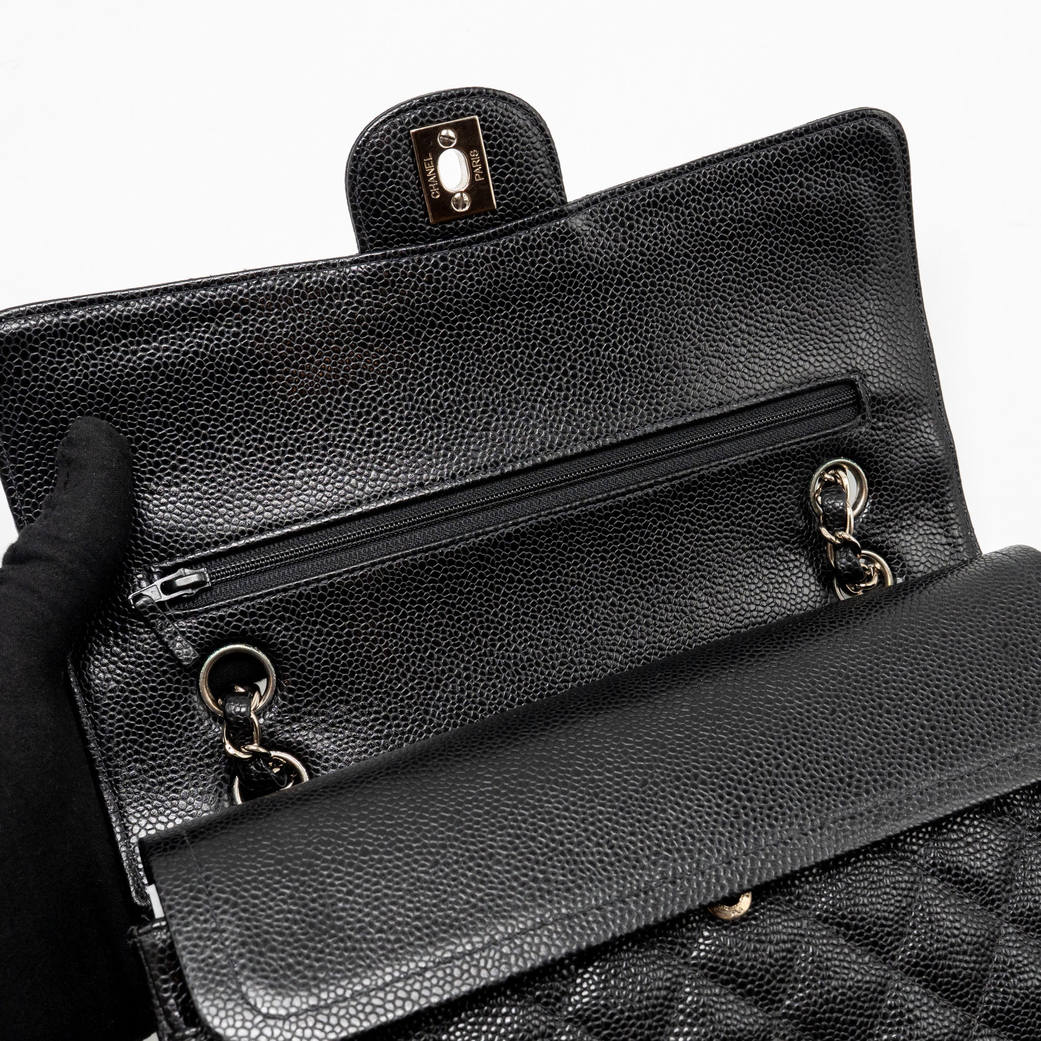 chanel-medium-classic-double-flap-bag-caviar-black-shw-9
